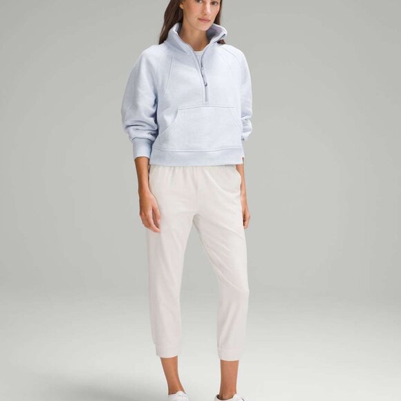 lululemon athletica Pants - Lululemon Soft Jersey Classic-Fit Mid-Rise Cropped Jogger Heathered Bone Size 6